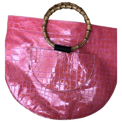 Pre-owned Veda Patent Leather Handbag In Pink