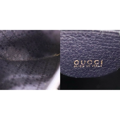 Pre-owned Gucci Navy Suede Handbag