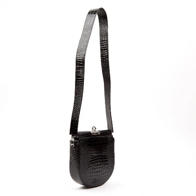 Pre-owned Gu_de Patent Leather Handbag In Black
