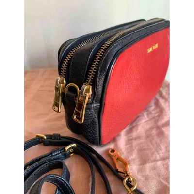 Pre-owned Miu Miu Leather Crossbody Bag In Red