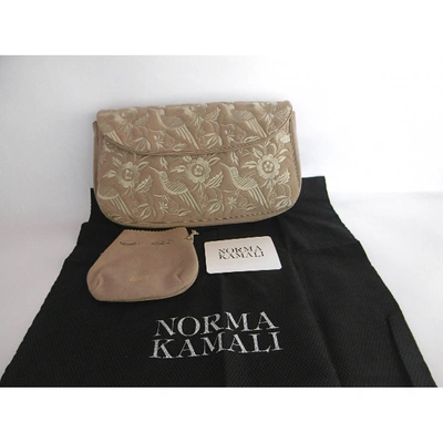 Pre-owned Norma Kamali Clutch Bag In Beige