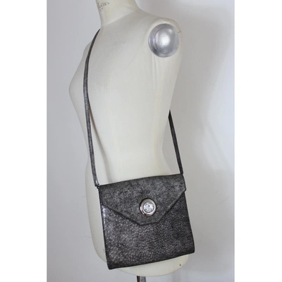 Pre-owned Krizia Leather Handbag In Grey