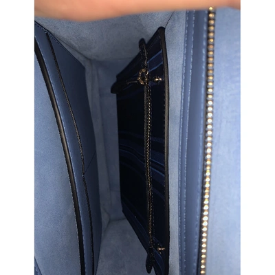 Pre-owned Smythson Blue Leather Backpack