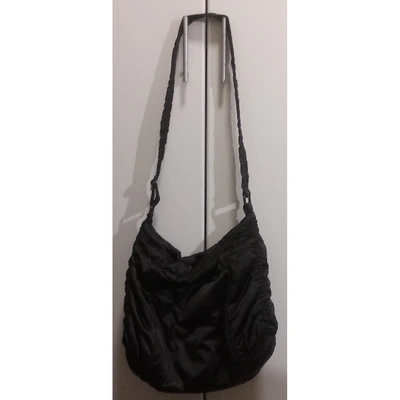Pre-owned Fay Cloth Crossbody Bag In Black