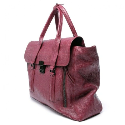 Pre-owned 3.1 Phillip Lim / フィリップ リム Pashli Leather Tote In Burgundy