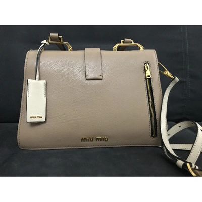 Pre-owned Miu Miu Madras Multicolour Leather Handbag