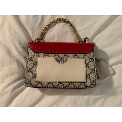Pre-owned Gucci Padlock Cloth Handbag In Red