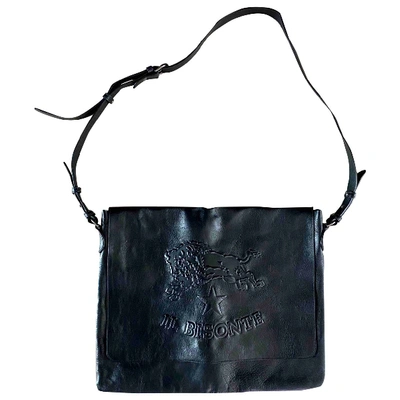 Pre-owned Il Bisonte Leather Crossbody Bag In Black