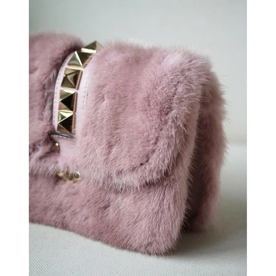 Pre-owned Valentino Garavani Glam Lock Pink Mink Handbag