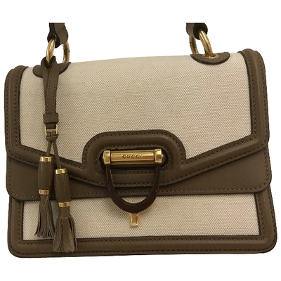 Pre-owned Gucci Cloth Crossbody Bag In Beige