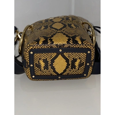 Pre-owned Chloé Roy Yellow Lizard Handbag
