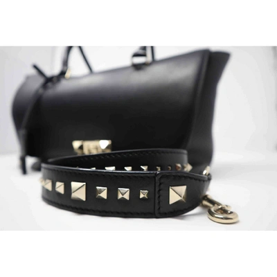 Pre-owned Valentino Garavani Demilune Black Leather Handbag