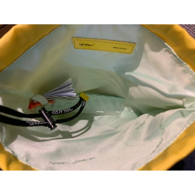 Pre-owned Off-white Clutch Bag In Yellow