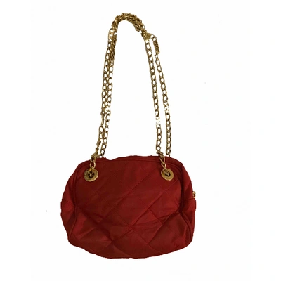 Pre-owned Escada Cloth Mini Bag In Red