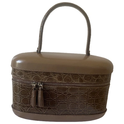 Pre-owned Walter Steiger Leather Handbag In Camel