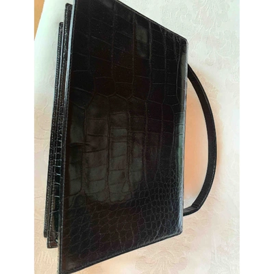 Pre-owned Versace Black Leather Handbag