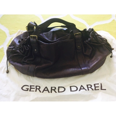 Pre-owned Gerard Darel 36 H Brown Leather Handbag