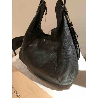 Pre-owned Helen Kaminski Leather Handbag In Black