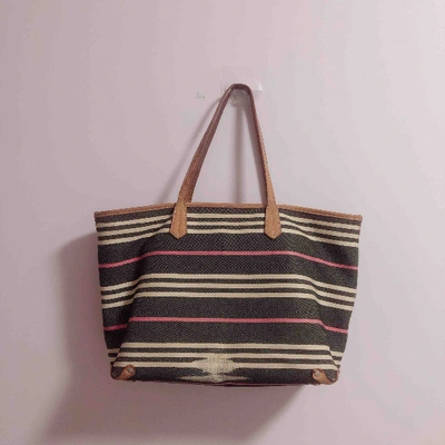 Pre-owned Burberry Cloth Tote In Black