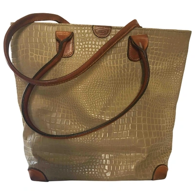 Pre-owned Bric's Leather Handbag In Beige
