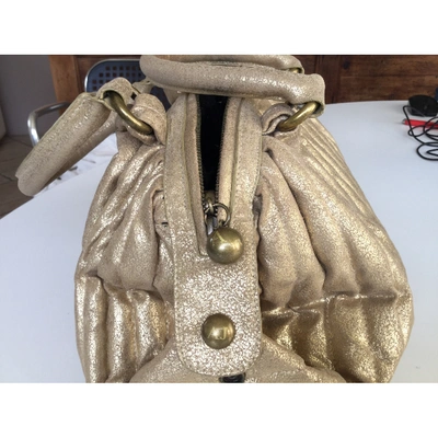 Pre-owned Armani Jeans Handbag In Gold