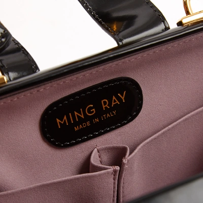 Pre-owned Ming Ray Leather Handbag In Black