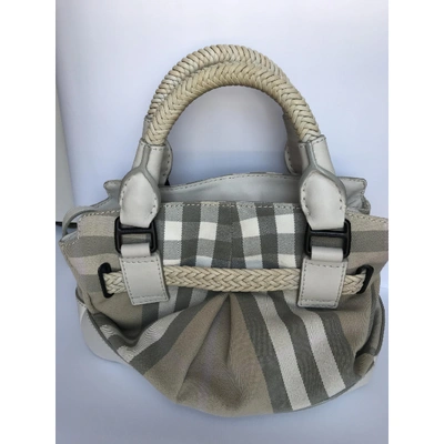 Pre-owned Burberry Crossbody Bag In White