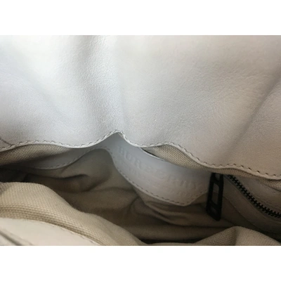 Pre-owned Burberry Crossbody Bag In White