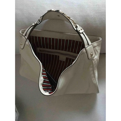 Pre-owned Gucci Leather Handbag In Beige