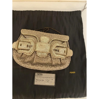 Pre-owned Fendi Bag Cloth Handbag In Gold