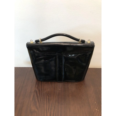 Pre-owned Pierre Balmain Patent Leather Handbag In Black