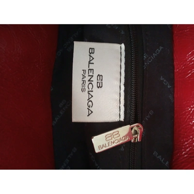 Pre-owned Balenciaga Cloth 48h Bag In Red