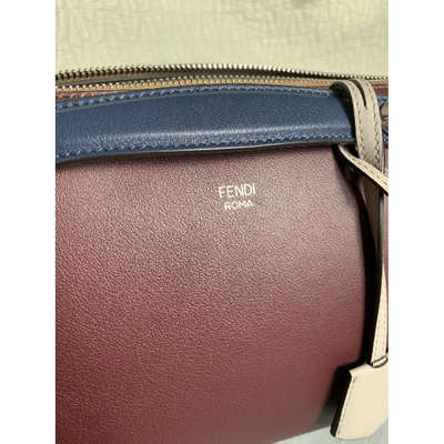 Pre-owned Fendi By The Way  Leather Handbag In Burgundy