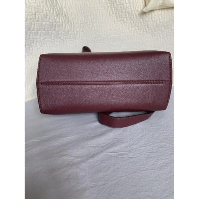 Pre-owned Fendi By The Way  Leather Handbag In Burgundy