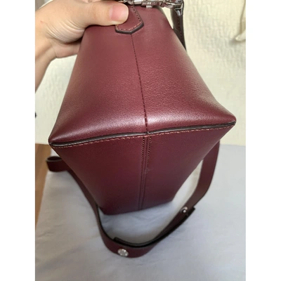 Pre-owned Fendi By The Way  Leather Handbag In Burgundy