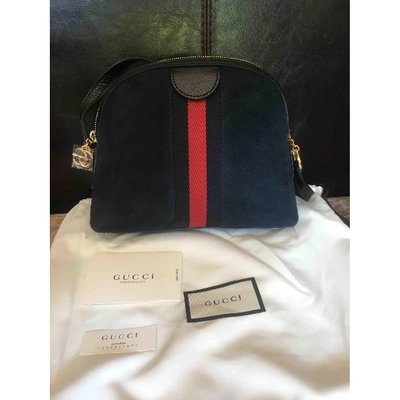 Pre-owned Gucci Ophidia Crossbody Bag In Navy