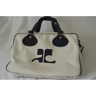 Pre-owned Courrèges Ecru Cloth Handbag