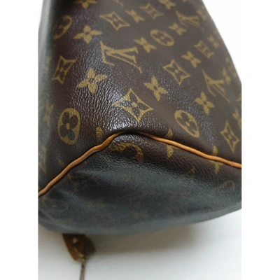 Pre-owned Louis Vuitton Speedy Brown Cloth Handbag