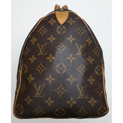 Pre-owned Louis Vuitton Speedy Brown Cloth Handbag