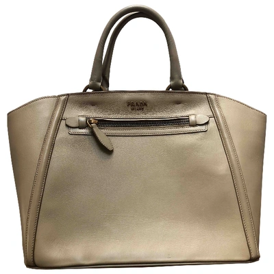 Pre-owned Prada Beige Leather Handbag