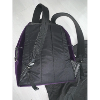 Pre-owned Dolce & Gabbana Velvet Backpack In Purple