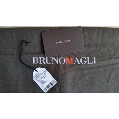 Pre-owned Bruno Magli Leather Handbag In Black