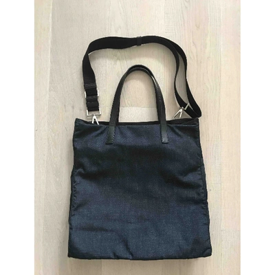 Pre-owned Prada Tote In Blue