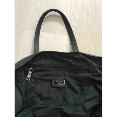 Pre-owned Prada Tote In Blue