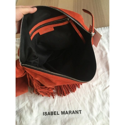 Pre-owned Isabel Marant Clutch Bag In Orange