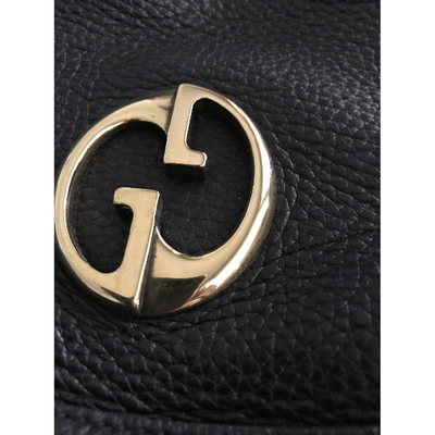 Pre-owned Gucci 1973 Leather Handbag In Black