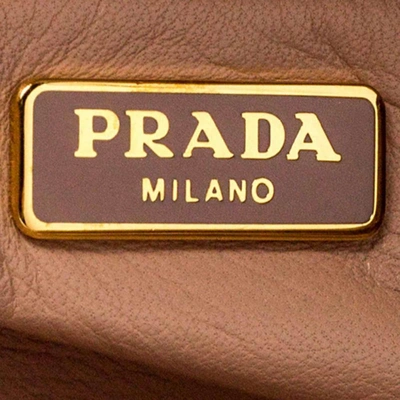 Pre-owned Prada Beige Leather Clutch Bag