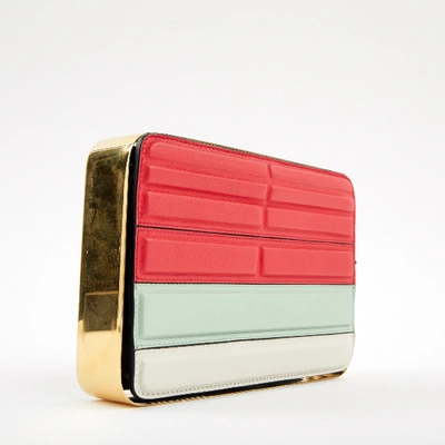 Pre-owned Elie Saab Leather Clutch Bag In Multicolour