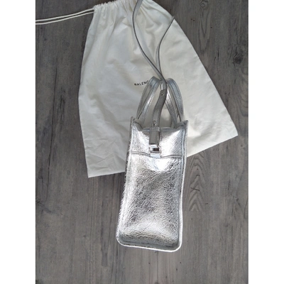 Pre-owned Balenciaga Silver Leather Handbags
