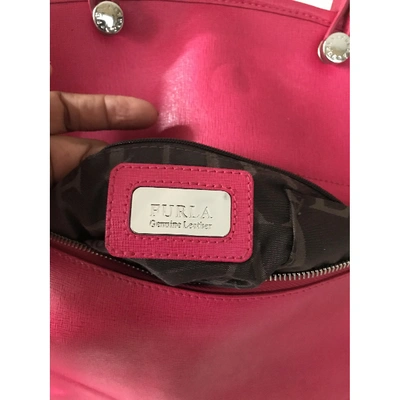 Pre-owned Furla Leather Handbag In Pink